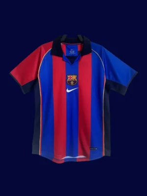 Barcelona 2001-02 Home Retro Jersey Front