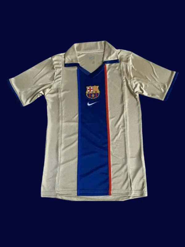 Barcelona Away Retro Jersey 2002 2 - KFCool – Football Jerseys & Soccer Kits Store arcelona 2002 Retro Away Front early away colorway classic replica jersey