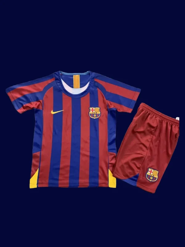 Barcelona 05-06 Retro Kids Home Front lively colors child-friendly fit jersey