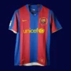 Barcelona 07-08 Retro Home Front iconic stripes era-memory replica jersey