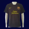 Barcelona 11-12 Black Retro Away Front stylish black replica jersey