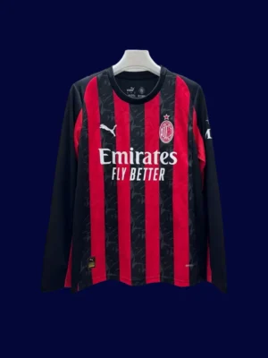 AC Milan 25/26 Fans Home Long Sleeve Front