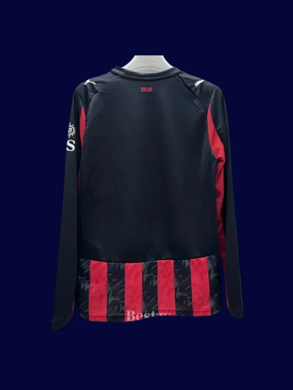 AC Milan 25/26 Fans Home Long Sleeve Back