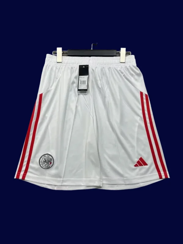 Ajax Amsterdam Home Shorts Pants 2526 Fans Version - KFCool – Football Jerseys & Soccer Kits Store Ajax 25/26 home shorts fans version front, supporter white shorts