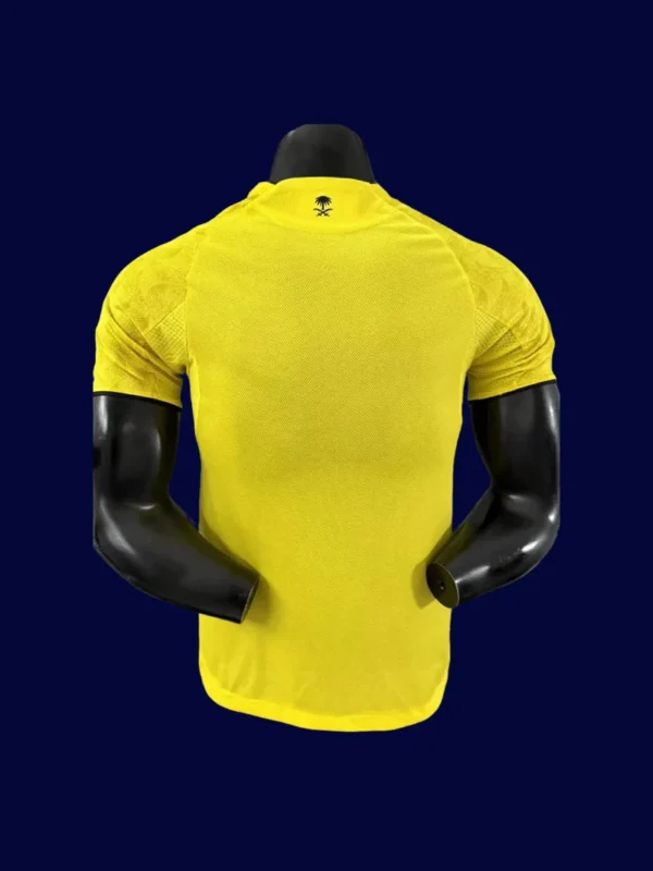 Al Nassr 25/26 home player jersey back, pro match shirt rear