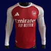 Arsenal 25/26 player long-sleeve home red jersey front wrinkle-resistant warm