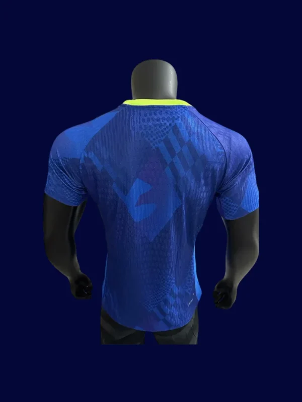 Brazil 25/26 Away Blue Jersey Player Version - Back | Ventilated Back Design