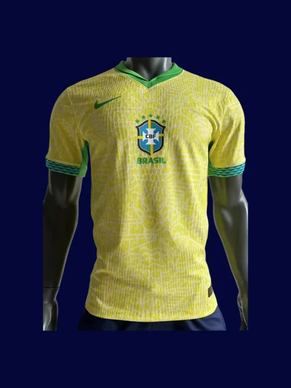 Brazil 24/25 Home Yellow Jersey Player Version - Front | Authentic Player Fit