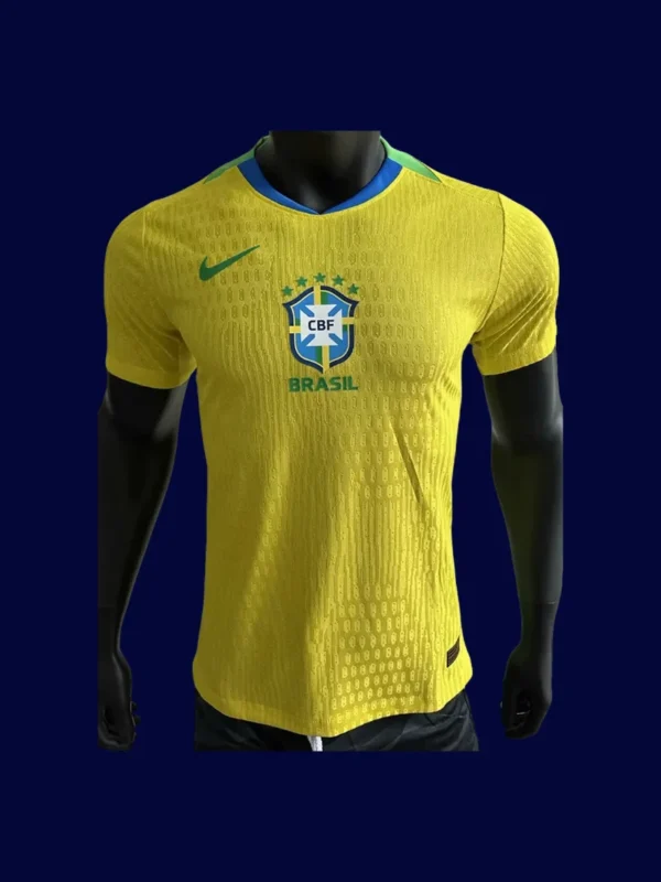 Brazil 25/26 Home Yellow Jersey Player Version - Front | Authentic Match Shirt