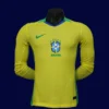 Brazil 25/26 Home Yellow LS Jersey Player Version - Front | Pro Long Sleeve
