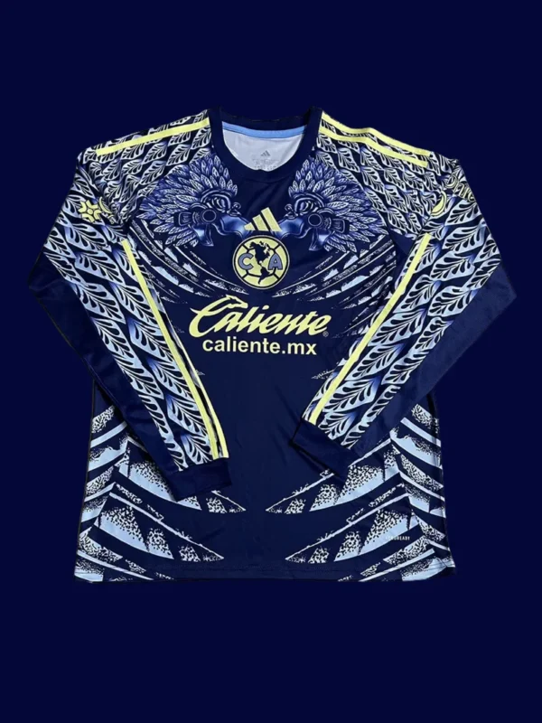 Club America Away Long Sleeve Jersey 2526 Fans Version1 - KFCool – Football Jerseys & Soccer Kits Store Club America 2526 Away LS Fans Jersey Front | Supporter Long Sleeve Away