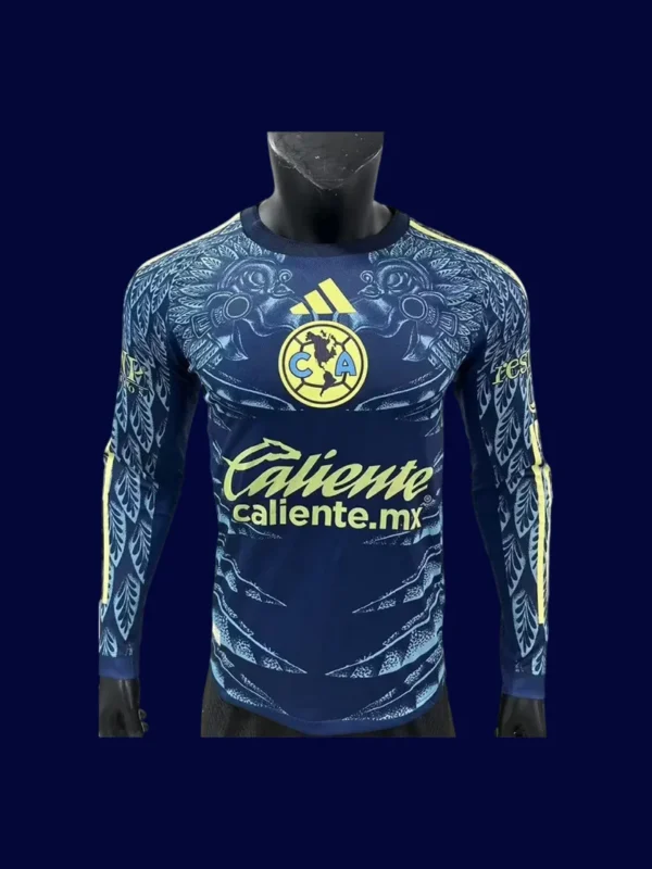 Club America Away Long Sleeve Jersey 2526 Player Version1 - KFCool – Football Jerseys & Soccer Kits Store Club America 2526 Away LS Player Jersey Front | Pro Long Sleeve Away