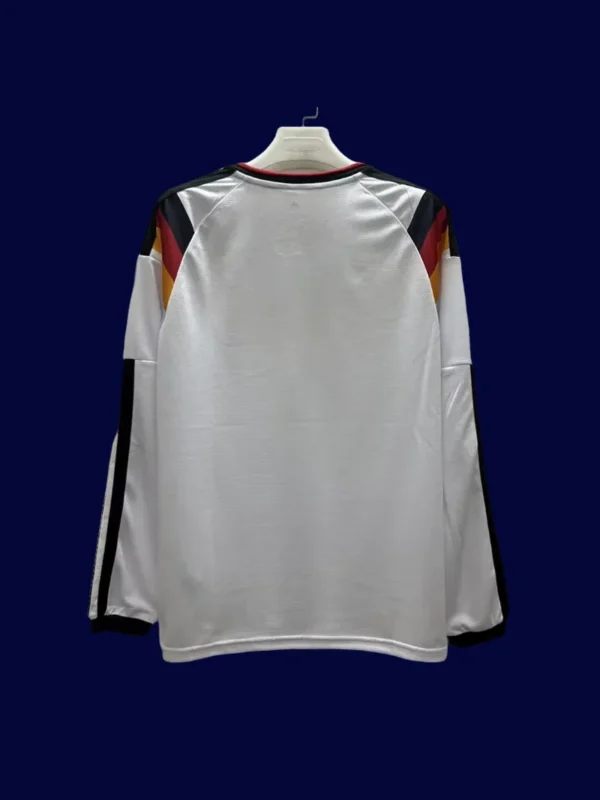 Germany Home White Long Sleeve Jersey 2627 Fans Version2 - KFCool – Football Jerseys & Soccer Kits Store Germany Home White Long Sleeve 26/27 Fans — Back View | Sleeve Detail | 2026 World Cup