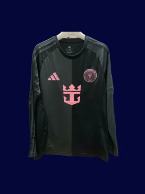 Inter Miami 2526 Away Black LS Fans Jersey Front | Supporter LS Kit
