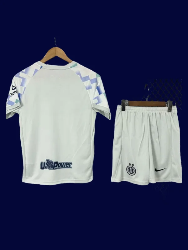 Inter Milan Kids Away White 25/26 Fans Back View