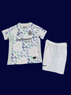 Inter Milan Kids Away White 25/26 Player Front View