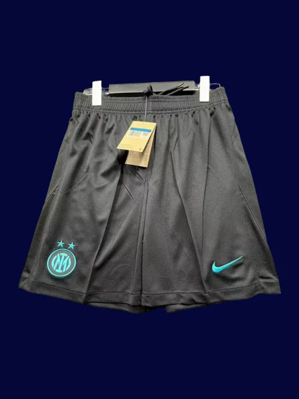 Inter Milan Home Black Fans Shorts 25/26 Front View