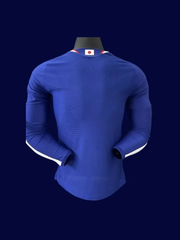 Japan Home Blue Long Sleeve Jersey 26/27 Player — Back | Match Number Detail | 2026 World Cup
