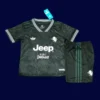 Juventus 2526 Kids Third Black Fans Front trendy kids black fan jersey