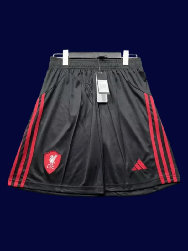Liverpool Away Black Shorts 25/26 Fans Version Front