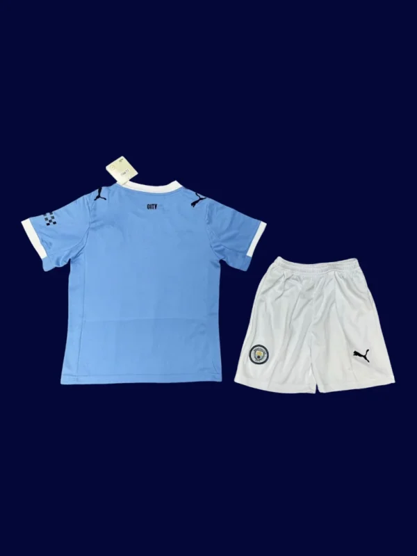 Man City 25/26 Home Kids Kit Back Photo