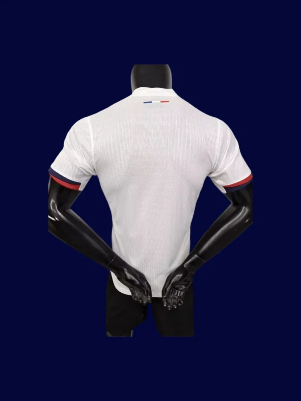 PSG Away White Jersey 25/26 Player Version Back (Number)