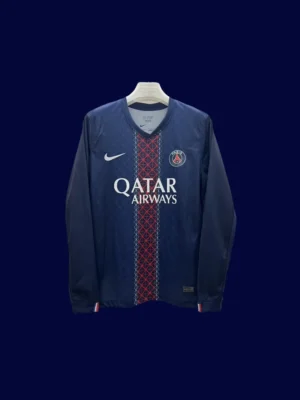 PSG Home Blue Long Sleeve Jersey 25/26 Fans Version Front