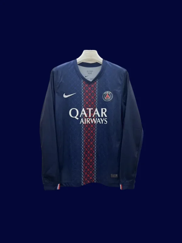PSG Home Blue Long Sleeve Jersey 25/26 Fans Version Front