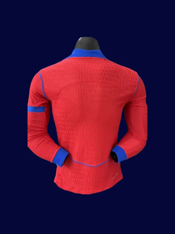 PSG Third Red Long Sleeve Jersey 25/26 Player Version Back