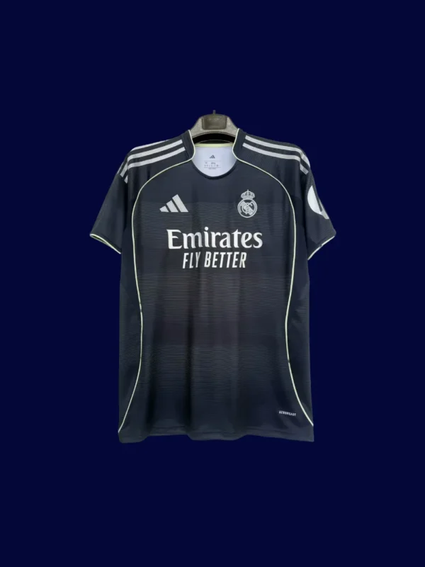 Real Madrid Away Front Fans 25/26 Black Jersey
