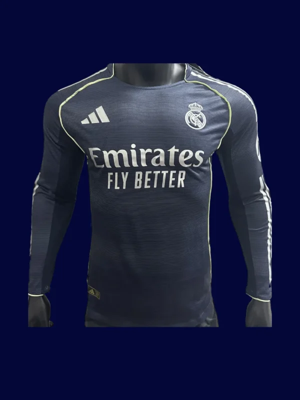 Real Madrid Away Long Sleeve Front Player 25/26