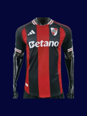 River Plate 25/26 away player jersey front, elite red-black match kit