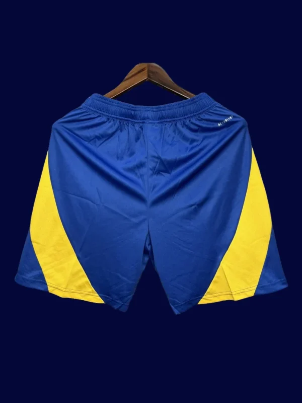 Spain Home Blue Shorts Pants 2425 Fans Version - KFCool – Football Jerseys & Soccer Kits Store Spain 2425 Home Blue Shorts Fans Version Front