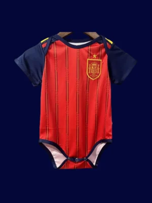 Spain 2627 Home Red Babysuit Front