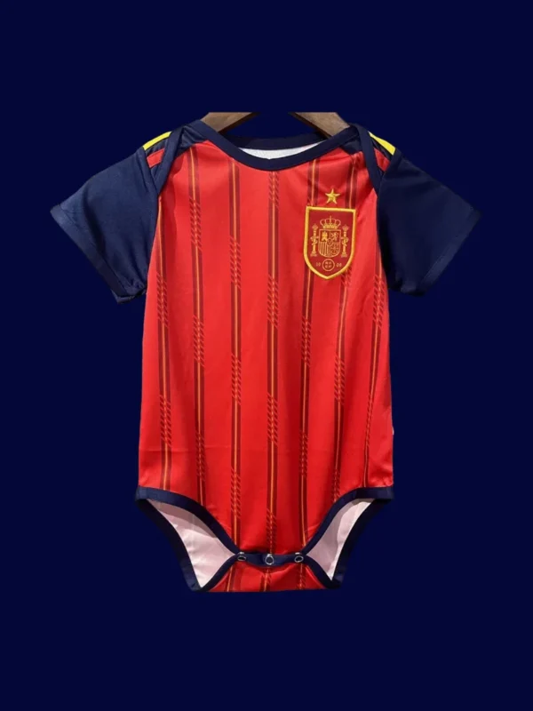 Spain 2627 Home Red Babysuit Front