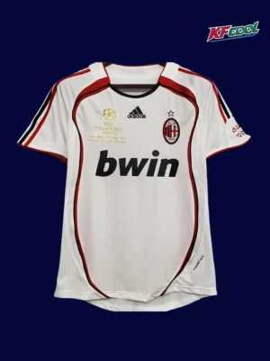 AC Milan away classic retro jersey 2006/07 front white red black design