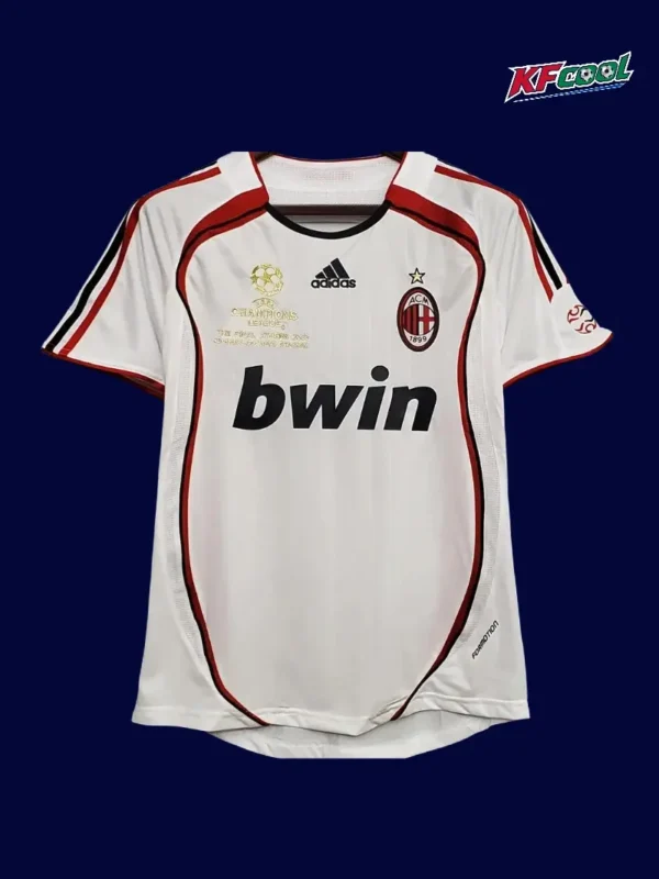 AC Milan away classic retro jersey 2006/07 front white red black design