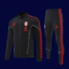 AC Milan black jacket tracksuit 25/26 fans version front view