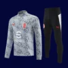 AC Milan gray half pull tracksuit 25/26 fans version front view