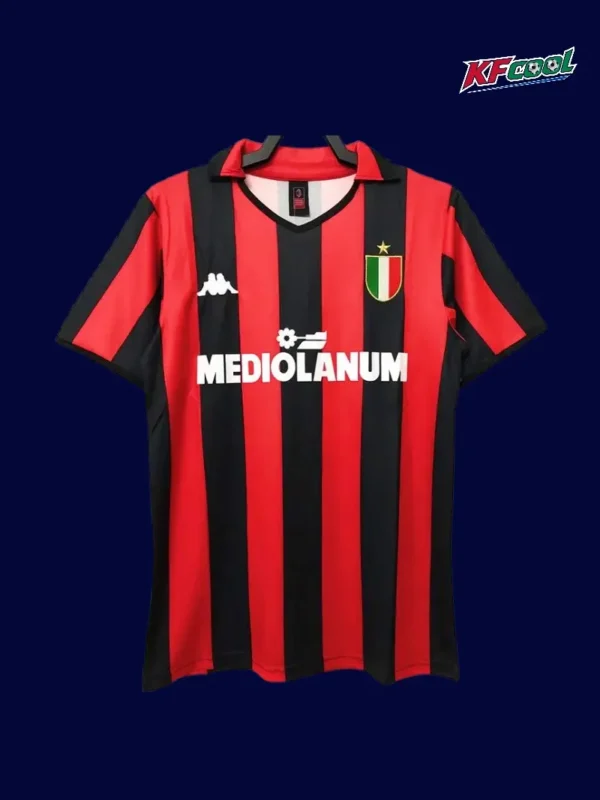 AC Milan home classic retro jersey 1988/89 front red black vintage football shirt