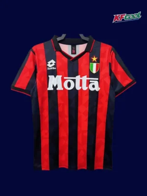AC Milan home classic retro jersey 1993/94 front iconic red black stripes vintage