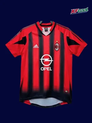 AC Milan home classic retro jersey 2004/05 front red black vintage football shirt