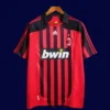 AC Milan home classic retro jersey 2007/08 front red black iconic stripes