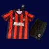 AC Milan home classic retro kids kits 1993/94 front youth red black football kit