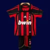 AC Milan home classic retro kids kits 2006/07 front youth red black football kit