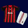 AC Milan home classic retro kids kits 2008/09 front youth red black football kit