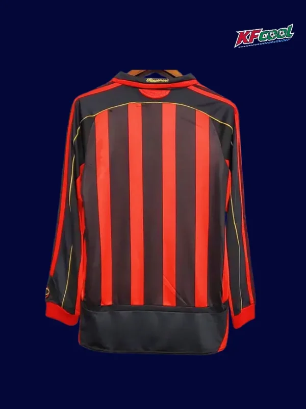 AC Milan 2006/07 home classic retro LS jersey back view
