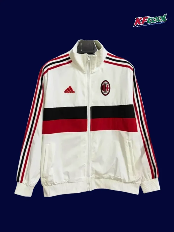 AC Milan white windbreaker 25/26 fans version front view