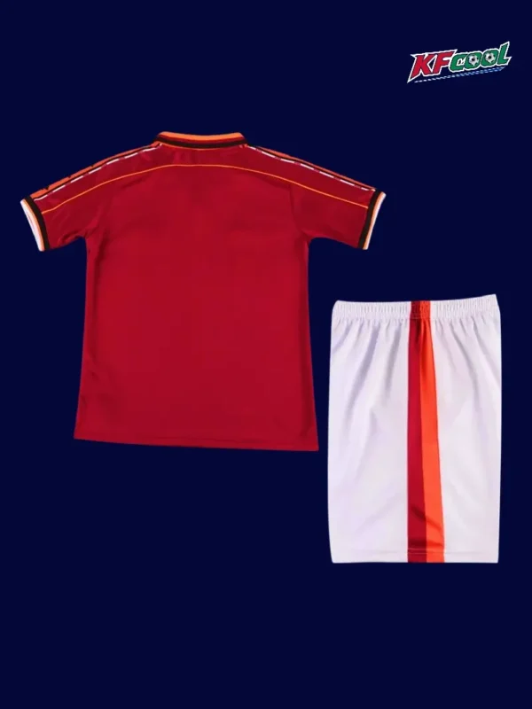 AS Roma 1998/99 home classic retro kids kits back view with number area