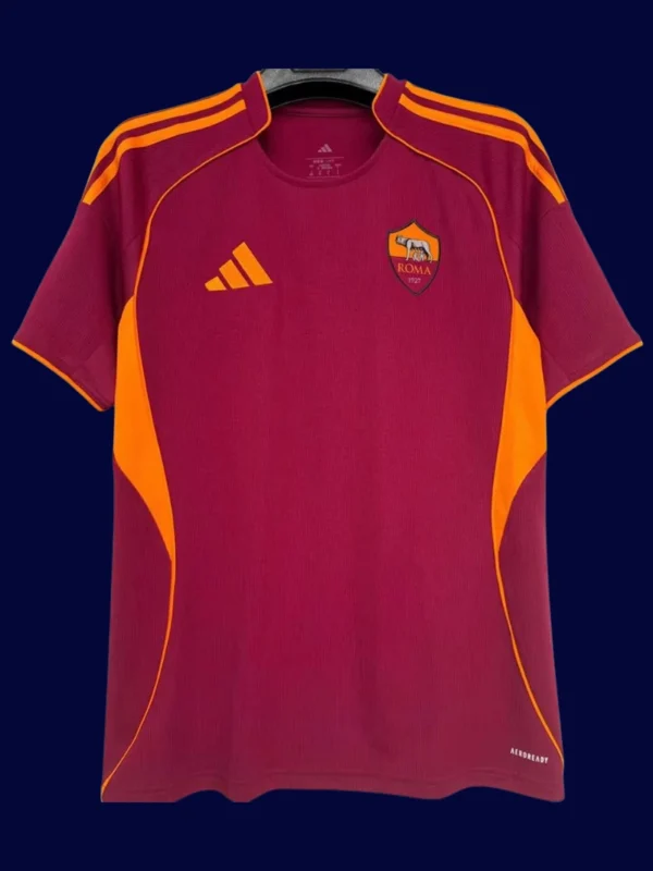 AS Roma Home Jersey 25/26 Fans Version front with club crest and classic home colors.